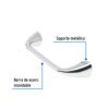 496341 49634 - Portarrollo con barra de acero inoxidable, Foset Aero