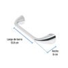 496342 49634 - Portarrollo con barra de acero inoxidable, Foset Aero