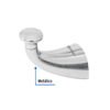 49635 - Gancho sencillo metálico para toalla, Foset Aero