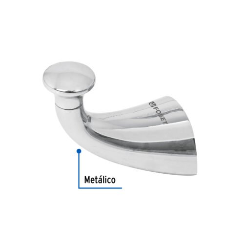 49635 - Gancho sencillo metálico para toalla, Foset Aero