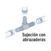 49641 - Tee inserción macho latón 1/2" para poliducto negro, Foset