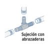 49642 - Tee inserción macho latón 3/4" para poliducto negro, Foset