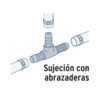 49643 - Tee inserción macho latón 1" para poliducto negro, Foset