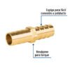 49644 - Cople inserción de latón 1/2" para poliducto negro, Foset