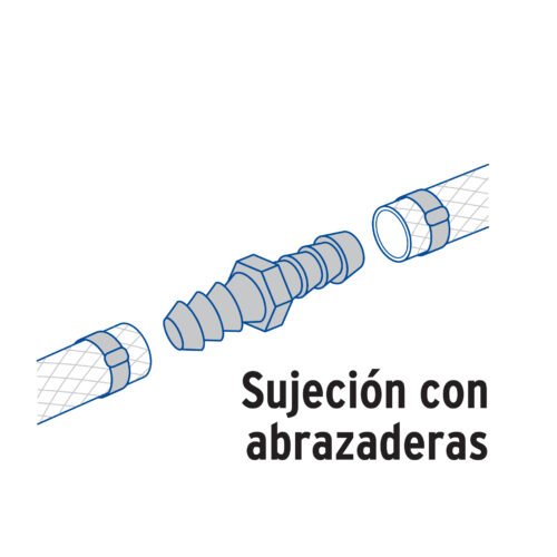49644 - Cople inserción de latón 1/2" para poliducto negro, Foset