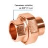 49660 - Tuerca unión de latón cobrizado 3/4", FOSET