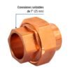 49661 49661 - Tuerca unión de latón cobrizado 1", FOSET