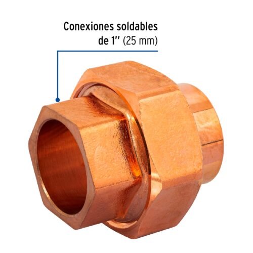 49661 49661 - Tuerca unión de latón cobrizado 1", FOSET