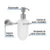 49665 - Dispensador de jabón a pared en acabado cromo, Foset Element
