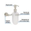 496661 49666 - Dispensador de jabón a pared en acabado satín, Foset Element
