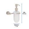 496662 49666 - Dispensador de jabón a pared en acabado satín, Foset Element
