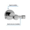 49667 - Gancho doble metálico cromo para toallas, Foset Element