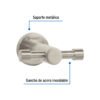 49673 - Gancho doble metálico satín para toallas, Foset Element