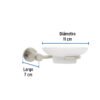 496752 49675 - Jabonera metálica satín con plato de vidrio, Foset Element