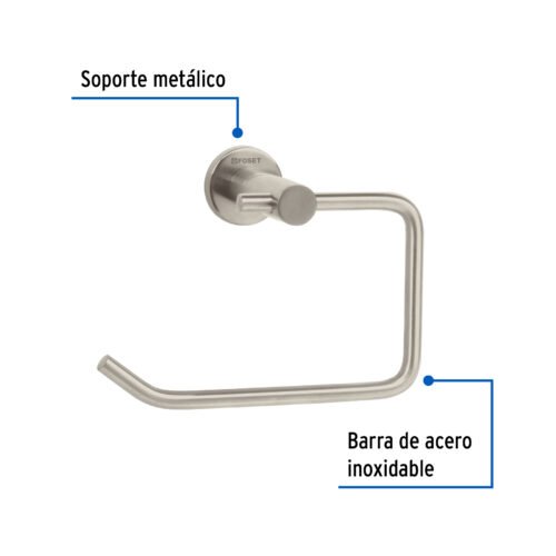 496771 49677 - Portarrollo metálico acabado satín, Foset Element