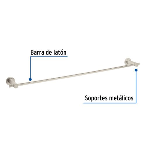496781 49678 - Toallero de barra de latón acabado satín, Foset Element