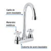 49690 - Mezcladora lavabo 4" cromo, tipo bar, cruceta, AQUA