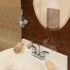 49693 - Mezcladora lavabo 4" cromo, nariz curva, palanca, AQUA
