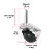 49694 - Rodaja esférica, 40 mm con espiga tipo socket, FIERO