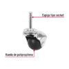 49694 - Rodaja esférica, 40 mm con espiga tipo socket, FIERO