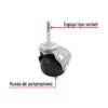49695 - Rodaja esférica, 50 mm con espiga tipo socket, FIERO