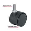 49696 - Rodaja tipo yoyo de 40 mm con espiga roscada, FIERO