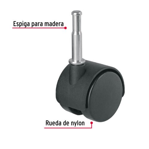 49698 - Rodaja tipo yoyo de 40 mm con espiga para madera, FIERO
