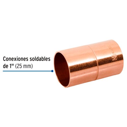 49702 - Cople de cobre 1", con ranura, FOSET