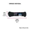 49704 - Piola de nylon paracord de 4mm x 30m negro, madeja, FIERO