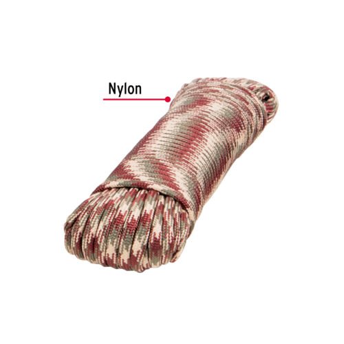 497051 49705 - Piola de nylon paracord de 4mm x 15m camo, madeja, FIERO