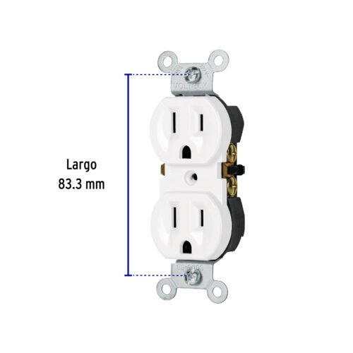 49710 - Contacto dúplex, 2 polos 3 hilos, Standard, blanco, Volteck