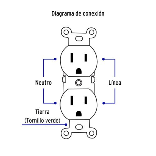 49710 - Contacto dúplex, 2 polos 3 hilos, Standard, blanco, Volteck