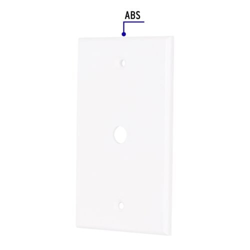49711 - Placa de ABS pasacable, Standard, blanco, Volteck