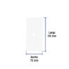 49711 - Placa de ABS pasacable, Standard, blanco, Volteck