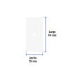49712 - Placa de ABS para atenuador, Standard, blanco, Volteck