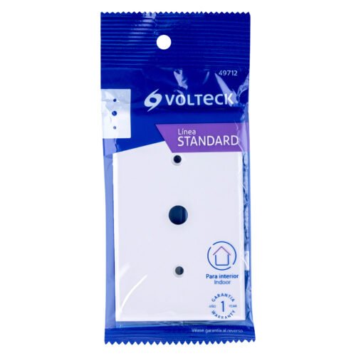 49712 - Placa de ABS para atenuador, Standard, blanco, Volteck