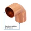 49714 - Codo 90° de cobre de 1/2", FOSET