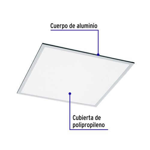 49724 - Panel delgado colgante de LED 45 W 60 x 60 cm luz neutra