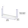 497252 49725 - Panel delgado colgante de LED 45 W 30 x 120 cm luz neutra