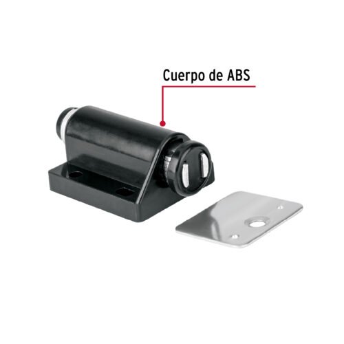 49727 - Pistón Magnético para puerta / cajón, negro. HERMEX