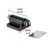 49727 - Pistón Magnético para puerta / cajón, negro. HERMEX