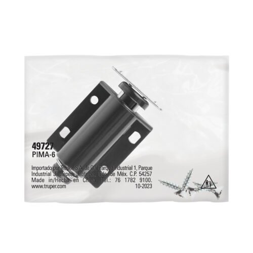 49727 - Pistón Magnético para puerta / cajón, negro. HERMEX