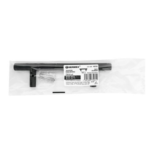 497313 49731 - Jaladera de acero, 96mm, línea Cilindro, negro, HERMEX