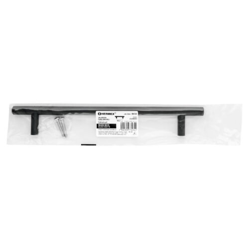 49734 - Jaladera de acero, 192mm, línea Cilindro, negro, HERMEX