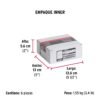 497382 49738 - Bolsa c/2 bisagras cuadradas 3", plana, acero inox, HERMEX