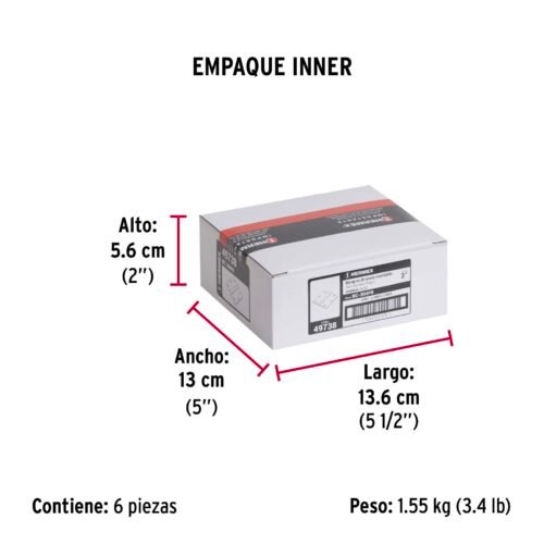 497382 49738 - Bolsa c/2 bisagras cuadradas 3", plana, acero inox, HERMEX