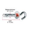 497472 49747 - Caja con 25 taquetes expansivos 12x75 mm con armella abierta