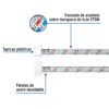 497681 49768 - Manguera p/WC, aluminio, 1/2"x7/8", 35cm, plást/plást, Basic