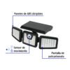 497821 49782 - Luminario Solar LED 7 W con sensor de movimiento, Volteck