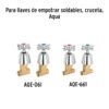 49785 - Juego de manerales de cruceta para regadera, cromo, Aqua